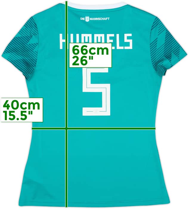 2018-19 Germany Away Shirt Hummels #5 - 9/10 - (Women's M)