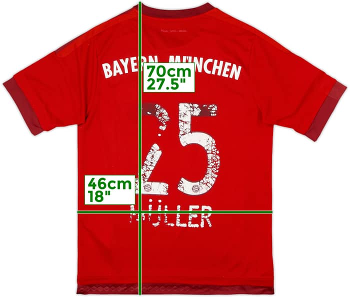 2015-16 Bayern Munich Home Shirt Muller #25 - 4/10 - (S)