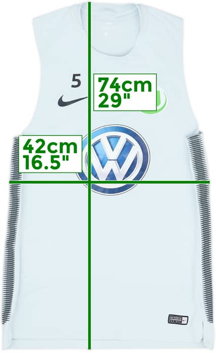 Chaleco de entrenamiento versión jugador Nike del Wolfsburg 2017-18 #5 - 9/10 - (M)
