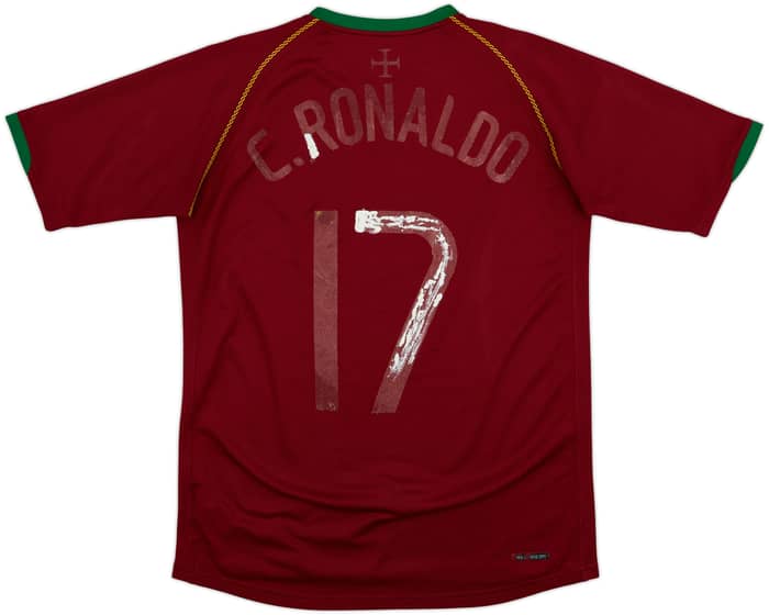 2006-08 Portugal Home Shirt Ronaldo #17 - 4/10 - (XL.Boys)
