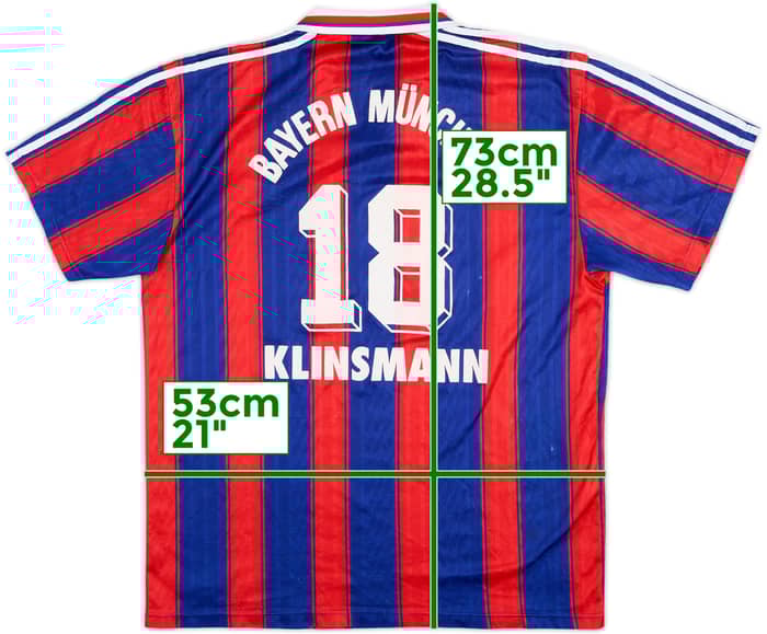 1995-97 Bayern Munich Home Shirt Klinsmann #18 - 6/10 - (M)