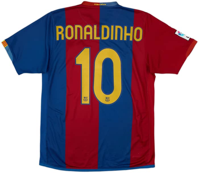 2006-07 Barcelona Home Shirt Ronaldinho #10 - 6/10 - (M)