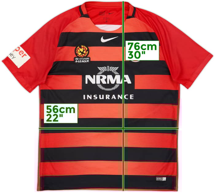 2016-17 Western Sydney Wanderers Home Shirt - 8/10 - (XL)
