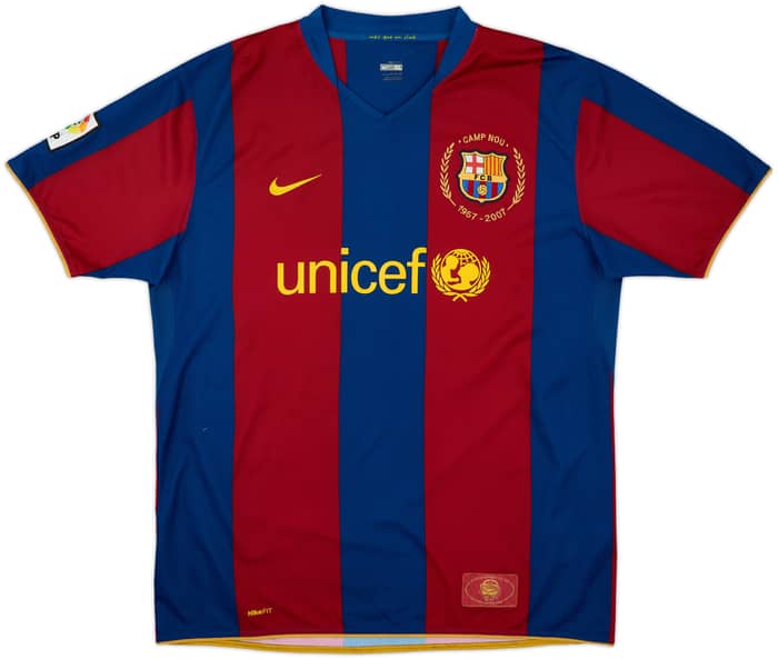2007-08 Barcelona Home Shirt Ronaldinho #10 - 8/10 - (XL)