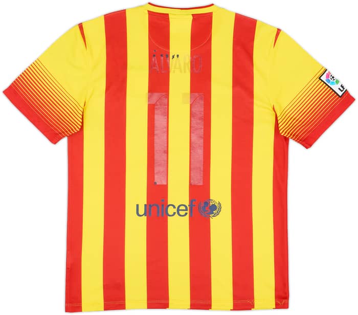 2013-15 Barcelona Away Shirt Alvaro #11 - 4/10 - (M)