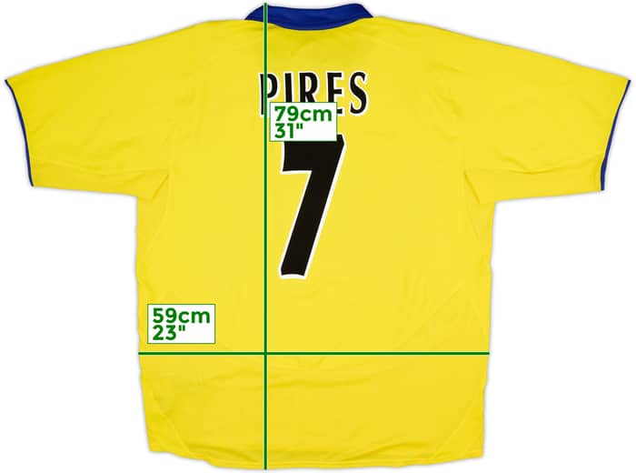 2003-05 Arsenal Away Shirt Pires #7 - 10/10 - (XL)