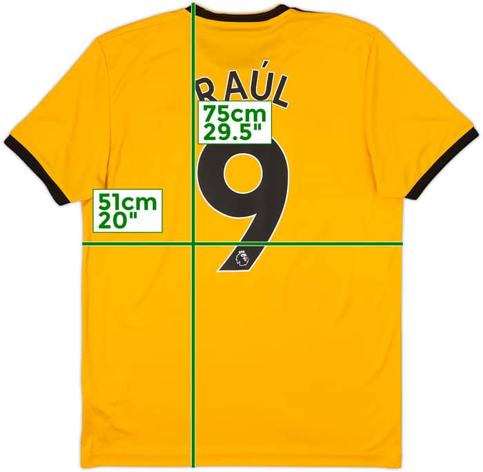 2018-19 Wolves Home Shirt Raul #9 - 9/10 - (M)
