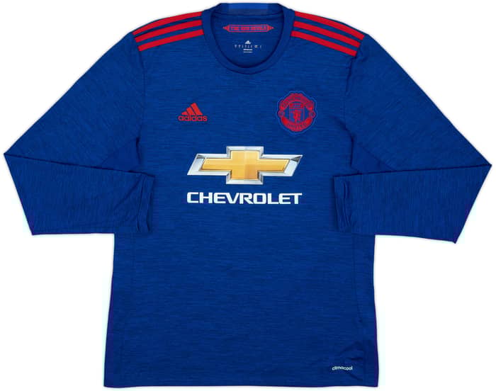 Camiseta de visitante de manga larga del Manchester United 2016-17 Ibrahimovic #9 - 9/10 - (M)