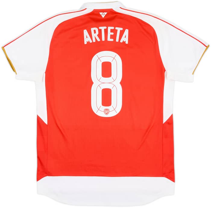 2015-16 Arsenal Home Shirt Arteta #8 - 6/10 - (L)