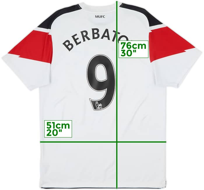 2010-12 Manchester United Camiseta Visitante Berbatov #9 - 5/10 - (M)