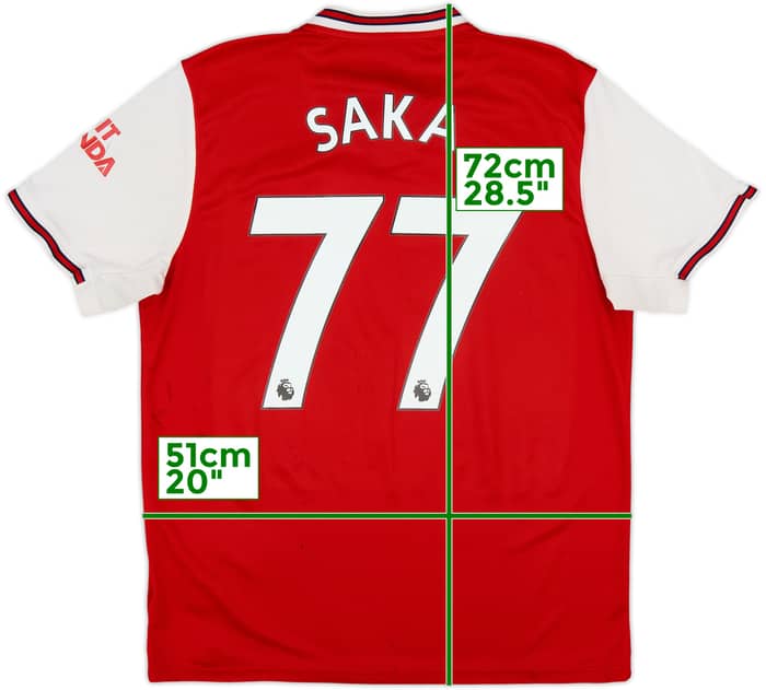 2019-20 Arsenal Home Shirt Saka #77 - 5/10 - (L)