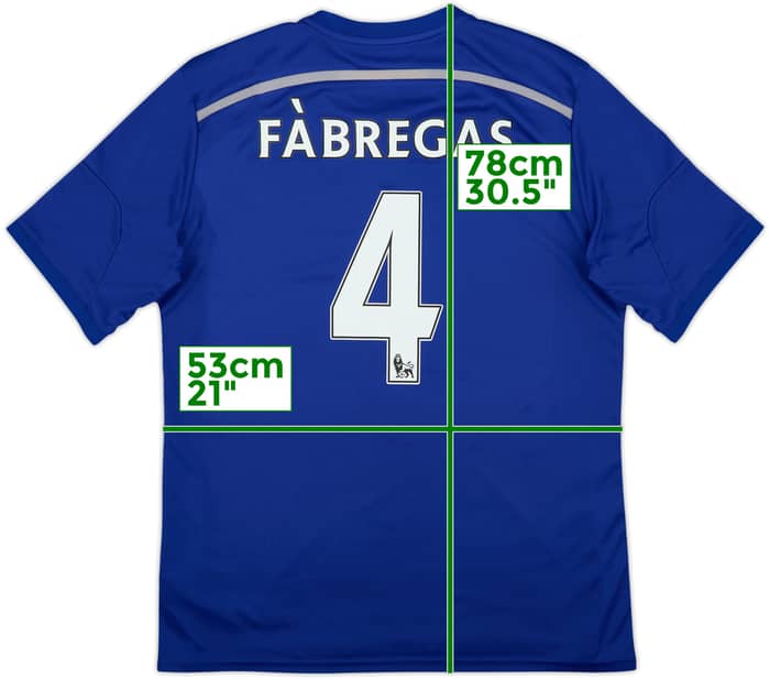 2014-15 Chelsea Home Shirt Fabregas #4 - 8/10 - (XL)