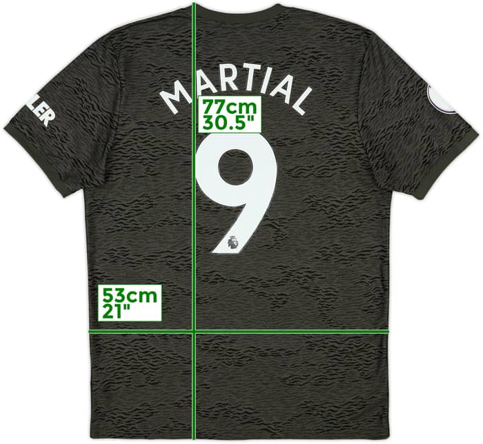 2020-21 Manchester United Away Shirt Martial #9 - 8/10 - (L)