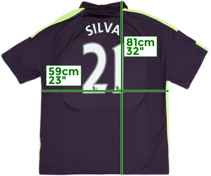 2014-15 Manchester City Third Shirt Silva #21 - 7/10 - (XL)