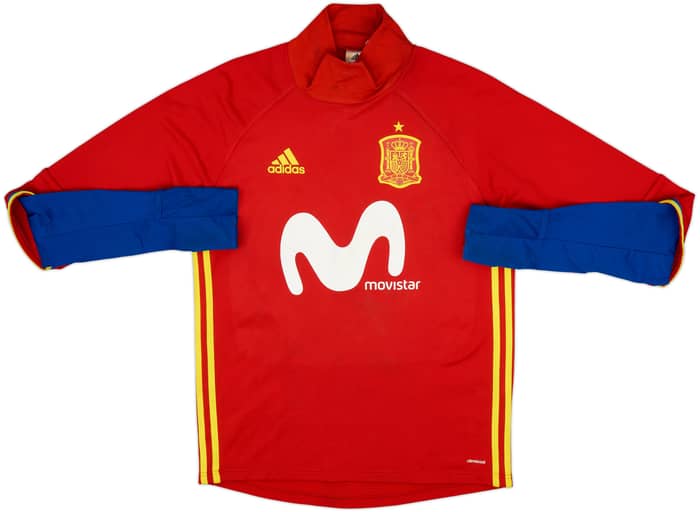 2015-16 Spain Player Issue adidas Drill Top - 6/10 - (M)
