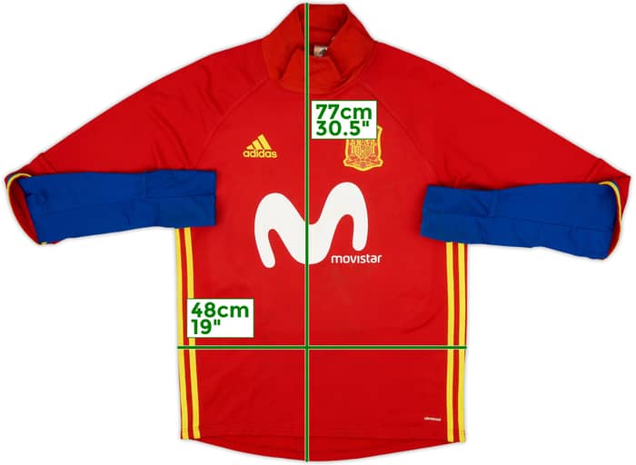 2015-16 Spain Player Issue adidas Drill Top - 6/10 - (M)