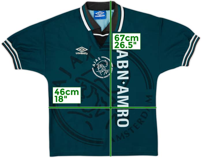 1995-96 Ajax Camiseta de visitante - 8/10 - (Y)