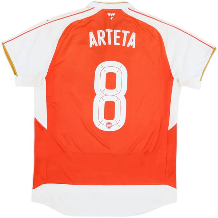 2015-16 Arsenal Home Shirt Arteta #8 - 5/10 - (L)