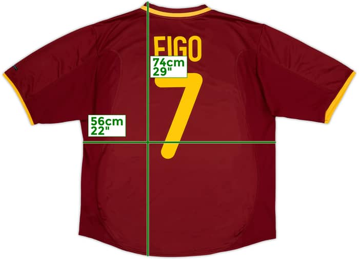 2000-02 Portugal Home Shirt Figo #7 - 7/10 - (L)