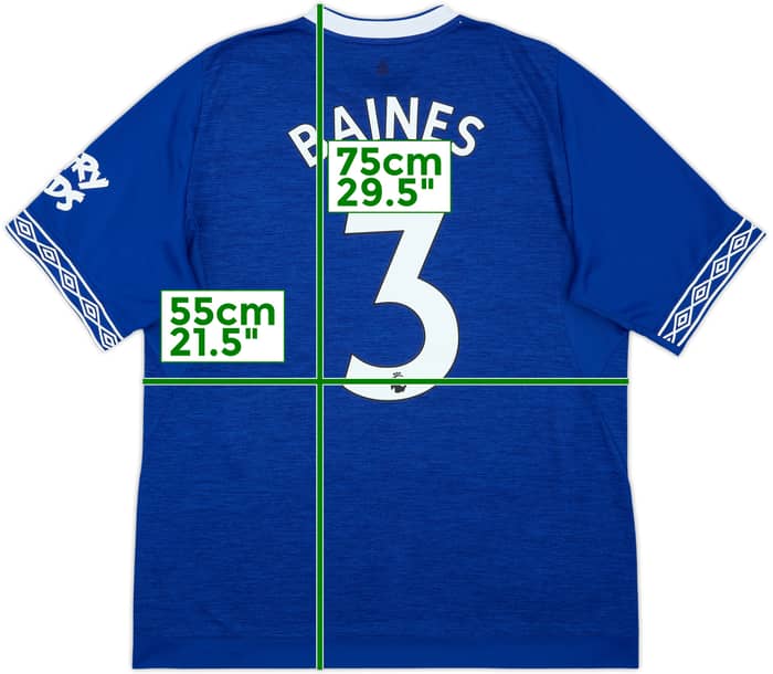 2018-19 Everton Home Shirt Baines #3 - 8/10 - (XL)