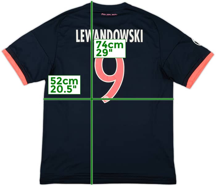 2015-16 Bayern Munich Third Shirt Lewandowski #9 - 8/10 - (L)