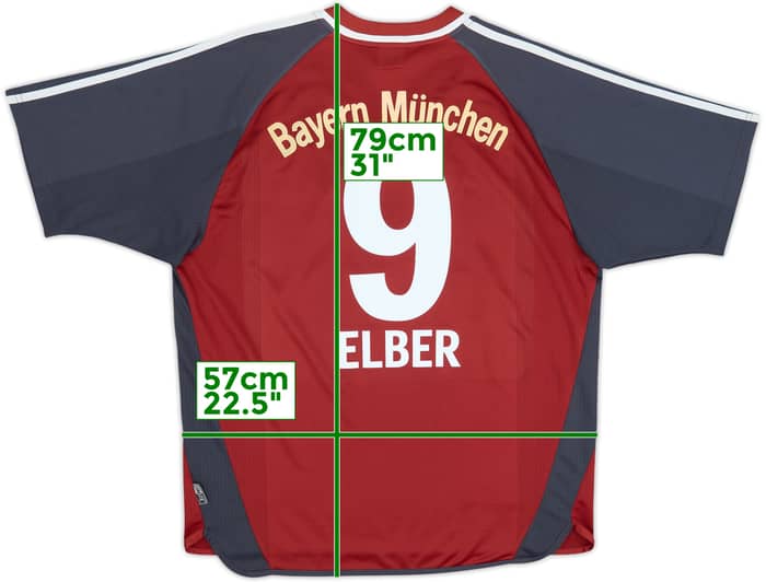 2001-02 Bayern Munich Home Shirt Elber #9 - 5/10 - (L)