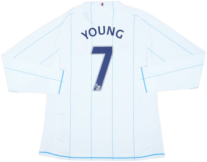 2007-08 Aston Villa Player Issue Away L/S Shirt Young #7 (XL)