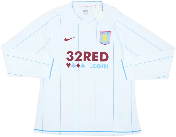 2007-08 Aston Villa Player Issue Away L/S Shirt Young #7 (XL)