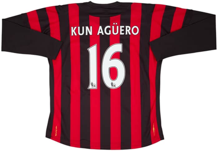2011-12 Manchester City Away L/S Shirt Kun Aguero #16 (L)