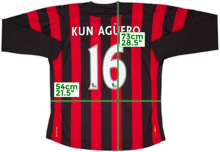 2011-12 Manchester City Away L/S Shirt Kun Aguero #16 (L)