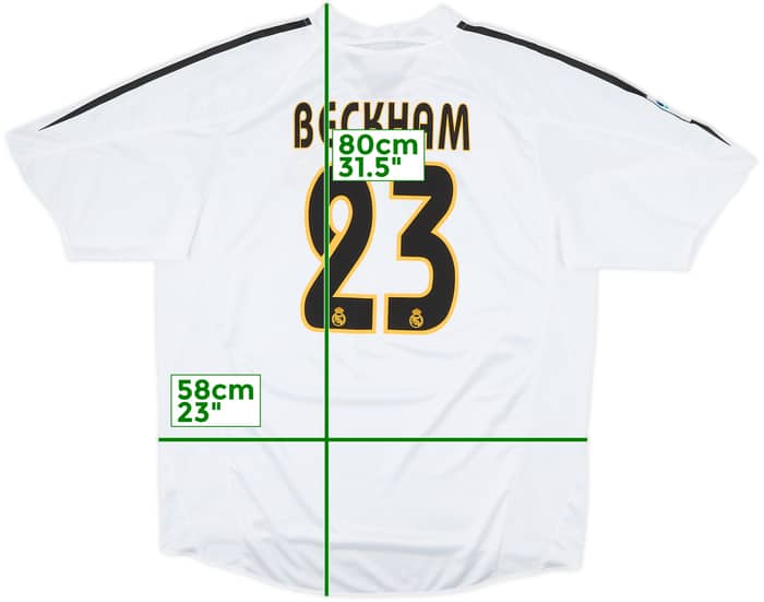 2004-05 Real Madrid Home Shirt Beckham #23 - 10/10 - (L)