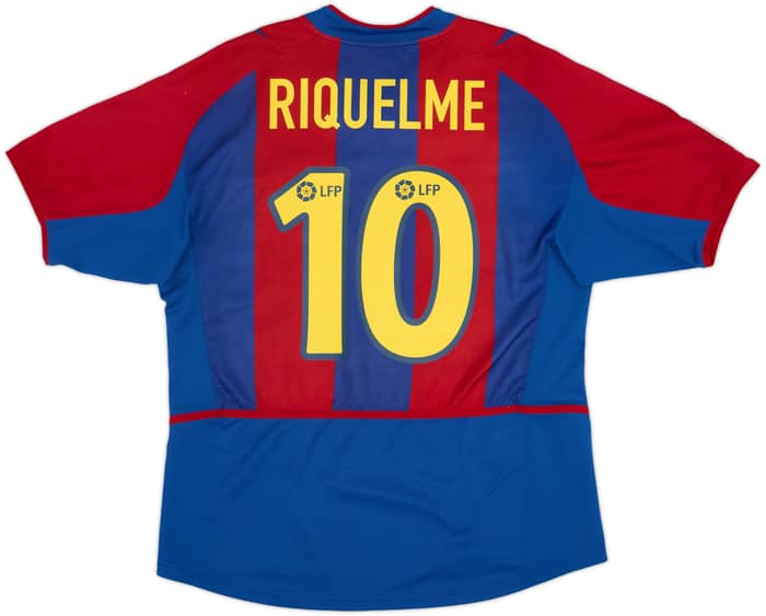 2002-03 Barcelona Home Shirt Riquelme #10 - 7/10 - (M)