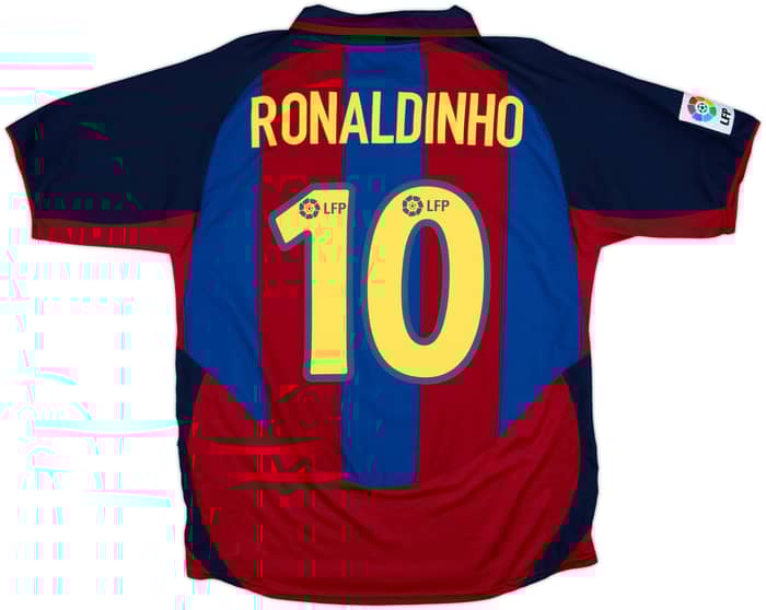 2003-04 Barcelona Home Shirt Ronaldinho #10 - 6/10 - (M)