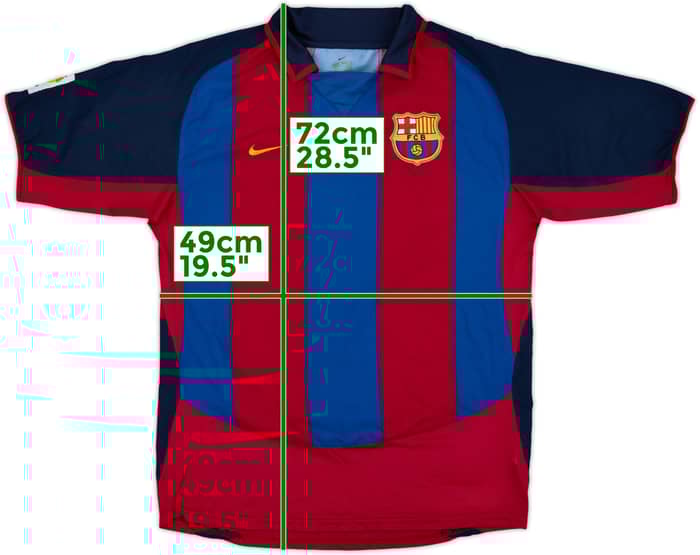 2003-04 Barcelona Home Shirt Ronaldinho #10 - 6/10 - (M)