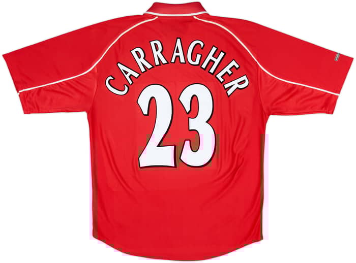 Camiseta de local del Liverpool 2000-02 de la Final de la Worthington Cup Carragher #23 - 6/10 - (M)