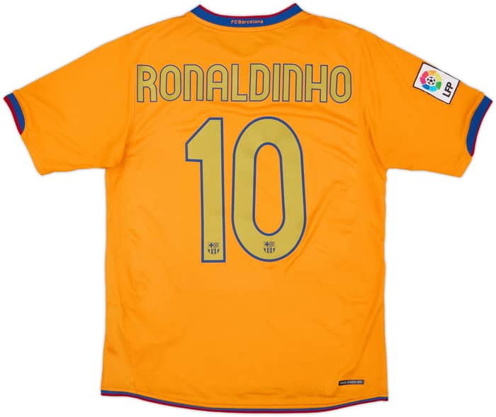 2006-08 Barcelona Away Shirt Ronaldinho #10 - 6/10 - (S)