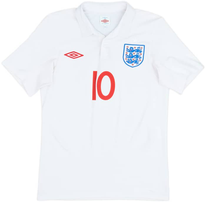 2009-10 England Home Shirt Rooney #10 - 7/10 - (XS)