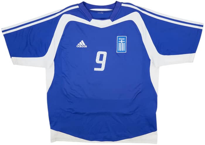 2004-06 Greece Home Shirt Charisteas #9 - 8/10 - (XL)