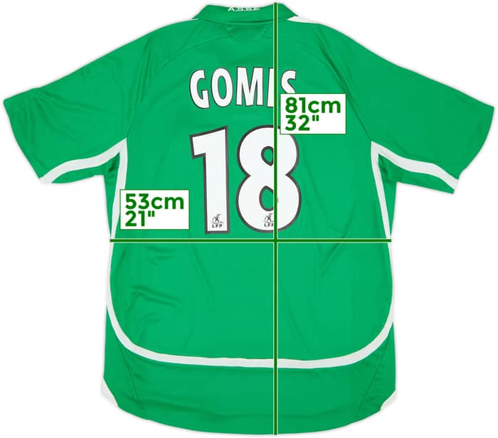 2006-07 Saint Etienne Home Shirt Gomis #18 - 7/10 - (L)