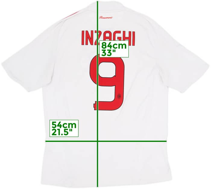 2008-09 AC Milan Away Shirt Inzaghi #9 - 6/10 - (L)