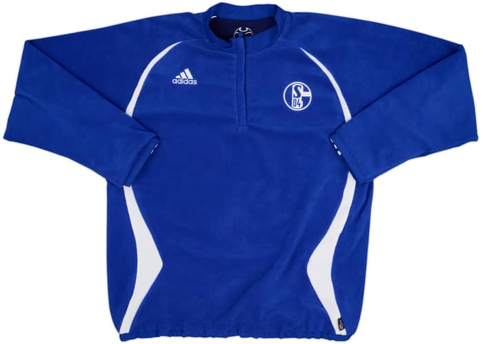 2006-07 Schalke adidas Reversible 1/4 Zip Fleece Top - 10/10 - (3XL)