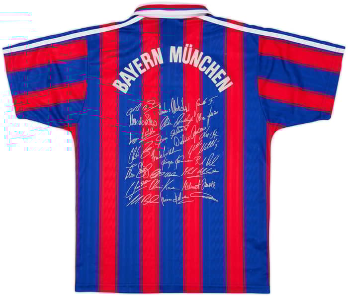 1995-97 Bayern Munich Squad Signed Home Shirt - 8/10 - (S)