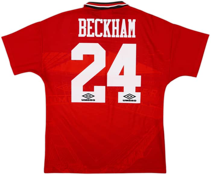 1994-96 Manchester United Local Camiseta Beckham #24 - 8/10 - (M)