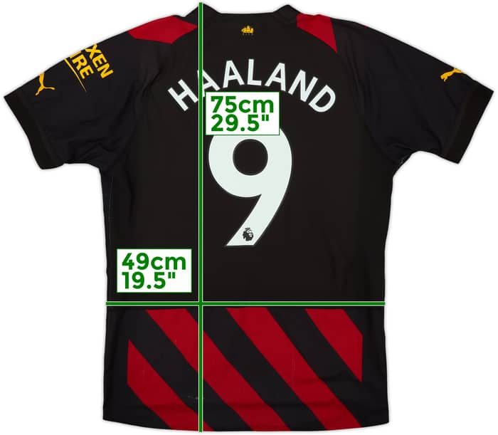 2022-23 Manchester City Authentic Away Shirt Haaland #9 - 6/10 - (M)