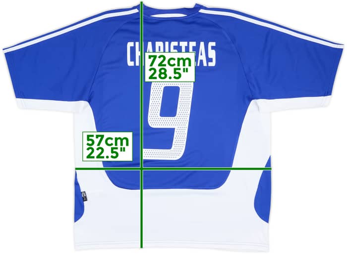 2004-06 Grecia Camiseta Local Charisteas #9 - 9/10 - (L)