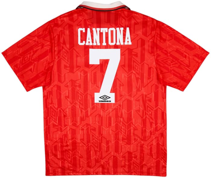 1992-94 Manchester United Home Shirt Cantona #7 - 8/10 - (XL)