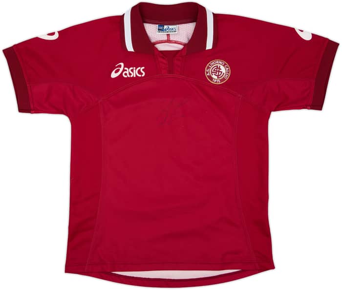 2002-03 Livorno Signed Home Shirt - 8/10 - (L.Boys)