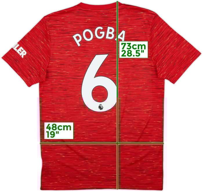 2020-21 Manchester United Home Shirt Pogba #6 - 9/10 - (M)