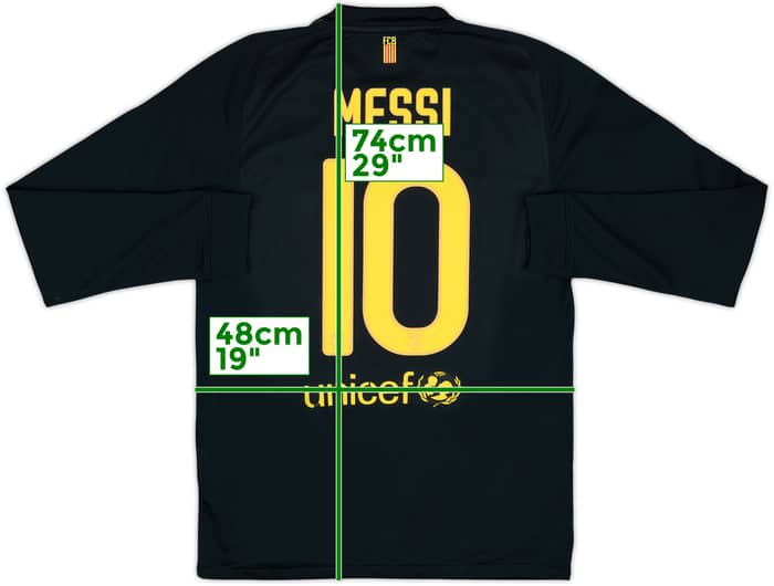 2011-12 Barcelona Away L/S Shirt Messi #10 - 6/10 - (M)