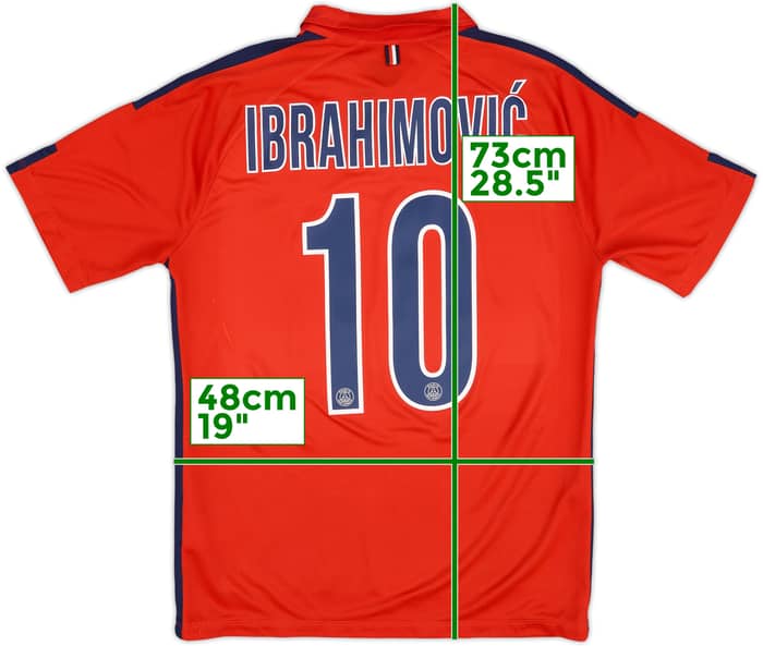Camiseta de la tercera equipación del Paris Saint-Germain 2014-15 Ibrahimovic #10 - 8/10 - (M)